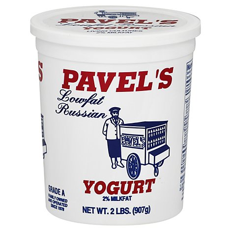 Pavels Yogurt Reduced Fat Plain - 32 Oz
