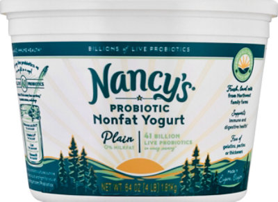 Nancys Yogurt Non FatPlain - 64 Oz - Image 2