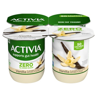 Activia 60 Calories Probiotic Vanilla Nonfat Yogurt 4-4 Oz - Image 1