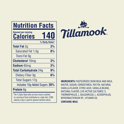 Tillamook Good & Creamy Vanilla Bean Low-Fat Yogurt - 6 Oz - Image 6