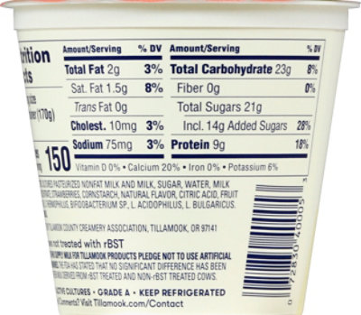 Tillamook Good & Creamy Oregon Strawberry Low-Fat Yogurt - 6 Oz - Image 8