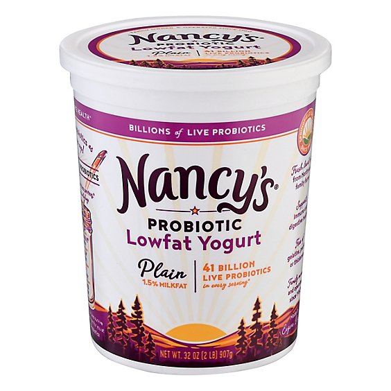 Nancys Yogurt Reduced Fat Plain - 32 Oz