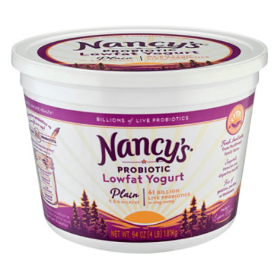 Nancys Yogurt Low Fat Plain - 64 Oz