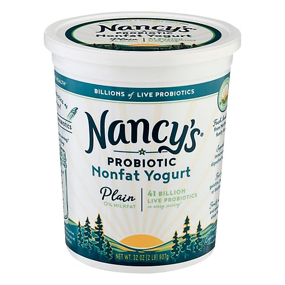 Nancys Yogurt Fat Free Plain - 32 Oz