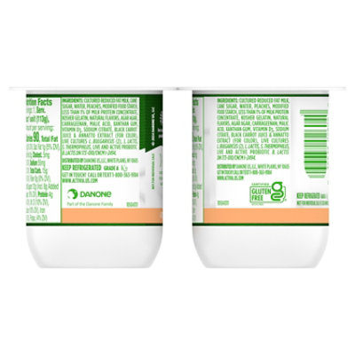 Activia Low Fat Probiotic Peach Yogurt - 4-4 Oz - Image 2