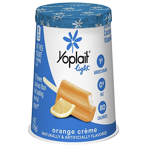 Yoplait Light Yogurt Fat Free Orange Creme - 6 Oz