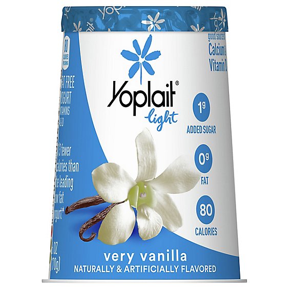 Yoplait Light Yogurt Fat Free Very Vanilla - 6 Oz