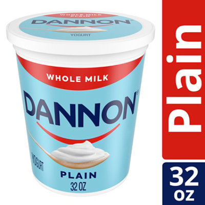 Dannon Whole Milk Plain Yogurt - 32 Oz - Image 1