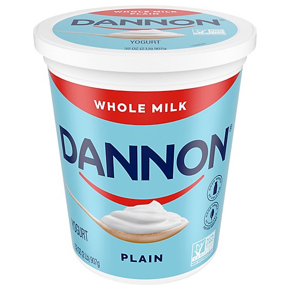 Dannon Whole Milk Plain Yogurt - 32 Oz