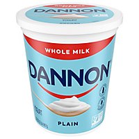 Dannon Whole Milk Plain Yogurt - 32 Oz - Image 1