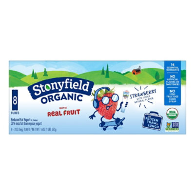 Stonyfield Organic Kids Reduced Fat Yogurt Tubes Strawberry - 8-2 Oz - Image 3