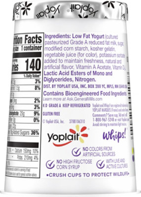 Yoplait Whips! Yogurt Mousse Low Fat Strawberry Mist - 4 Oz - Image 6