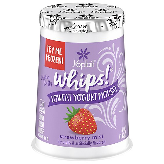 Yoplait Whips! Yogurt Mousse Low Fat Strawberry Mist - 4 Oz