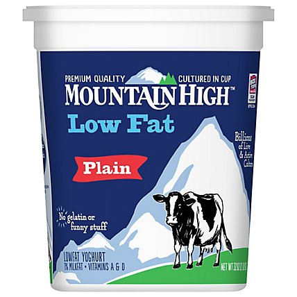 Mountain High Low Fat Plain Yogurt - 32 Oz - Image 1