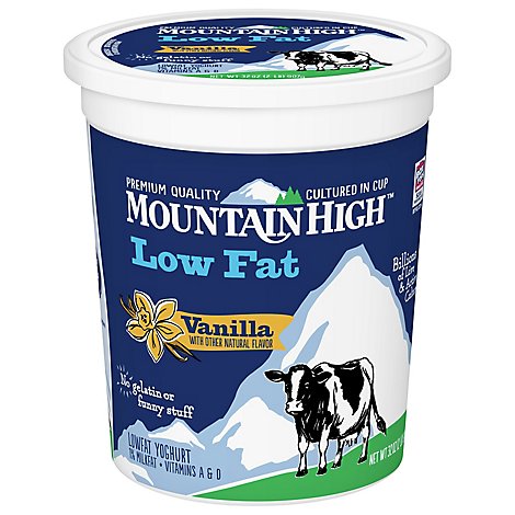 Mountain High Yogurt Low Fat Vanilla - 32 Oz