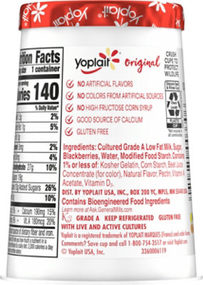 Yoplait Original Yogurt Low Fat Blackberry Harvest - 6 Oz - Image 6