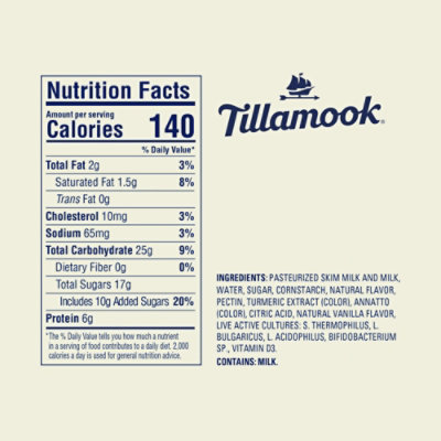 Tillamook Good & Creamy French Vanilla Low-Fat Yogurt - 6 Oz - Image 6