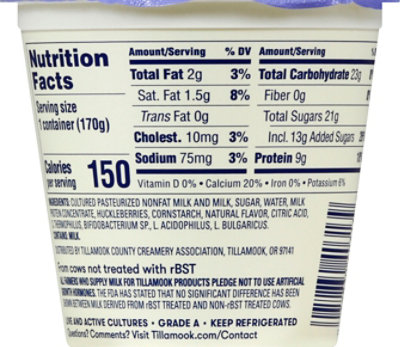 Tillamook Good & Creamy Mountain Huckleberry Low-Fat Yogurt - 6 Oz - Image 8