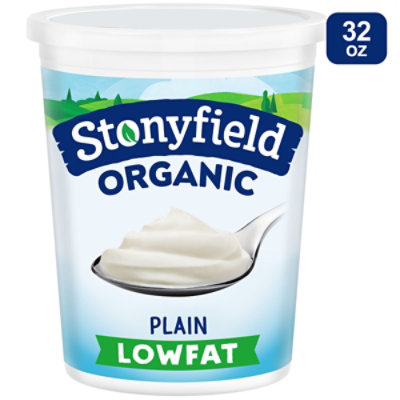 Stonyfield Organic Lowfat Yogurt Plain - 32 Oz