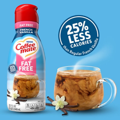 Nestle Coffee mate French Vanilla Fat Free Liquid Coffee Creamer - 32 Fl. Oz. - Image 2