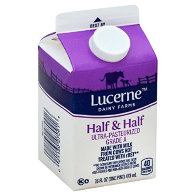 Lucerne Half & Half Ultra-Pasteurized Grade A - 16 Fl. Oz. - Image 1