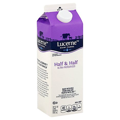 Lucerne Half & Half Ultra-Pasteurized - 32 Fl. Oz.