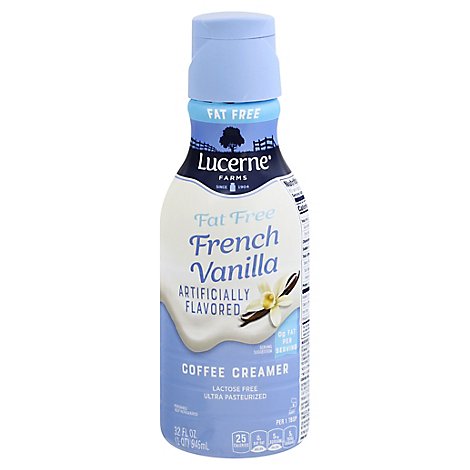Lucerne Coffee Creamer Lactose Free Fat Free French Vanilla - 32 Fl. Oz.