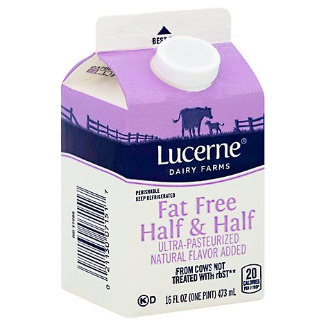Lucerne Half And Half Ultra Pasteurized Fat Free - 16 Fl. Oz.