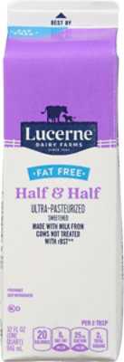 Lucerne Half & Half Ultra-Pasteurized Fat Free - 32 Fl. Oz. - Image 6