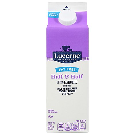 Lucerne Half & Half Ultra-Pasteurized Fat Free - 32 Fl. Oz.