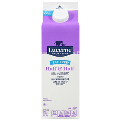 Lucerne Half Half Ultra Pasteurized Fat Free 32 Fl Oz Safeway
