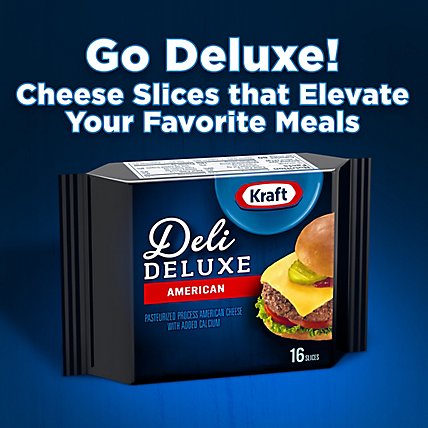Kraft Deli Deluxe American Cheese Slices Pack - 16 Count - Image 5