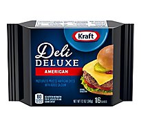 Kraft Deli Deluxe American Cheese Slices Pack - 16 Count