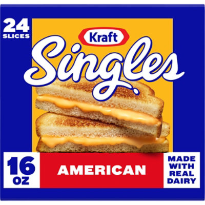 Kraft Singles Cheese Product Pasteurized Prepared American - 24 Count