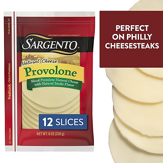 Sargento Cheese Slices Deli Style Provolone 12 Count - 8 Oz