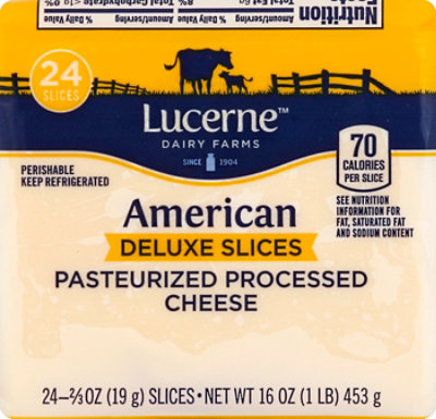 Lucerne Cheese Food Slices American Deluxe - 16 Oz - Image 1