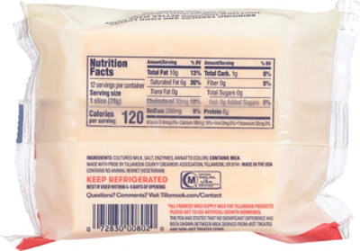 Tillamook Sharp Cheddar Farmstyle Thick Cut Cheese Slices - 12-12 Oz - Image 7