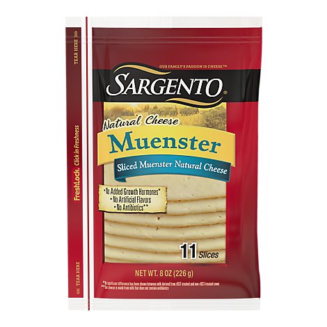 Sargento Cheese Slices Deli Style Muenster 11 Count - 8 Oz