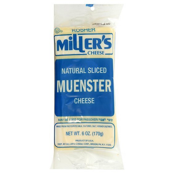 Millers Cheese Sliced Muenster Cheese - 6 Oz