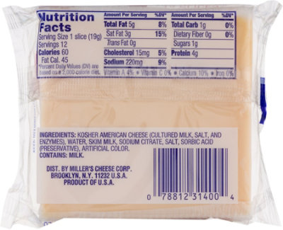 Miller American Cheese Singles - 8 Oz - Image 2