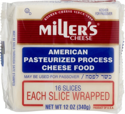 Millers Cheese White American Cheese - 12 Oz - Image 1