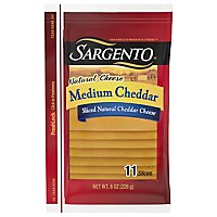 Sargento Cheese Slices Deli Style Medium Cheddar 11 Count - 8 Oz - Image 3