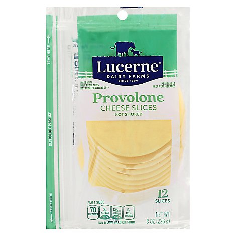 Lucerne Cheese Slices Provolone - 8 Oz