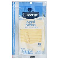 Lucerne Cheese Natural Sliced Aged Swiss - 8 Oz - Image 1