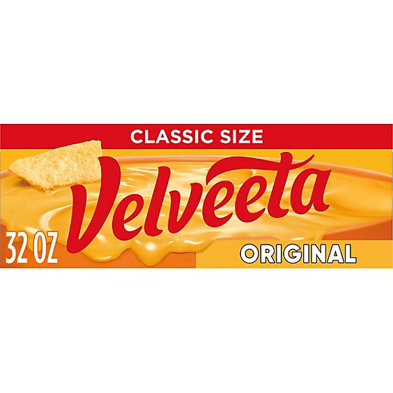 Velveeta Original Pasteurized Recipe Cheese Product Block Classic Size - 32 Oz