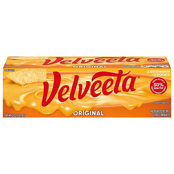 Velveeta Original Pasteurized Recipe Cheese Product Block Classic Size - 32 Oz