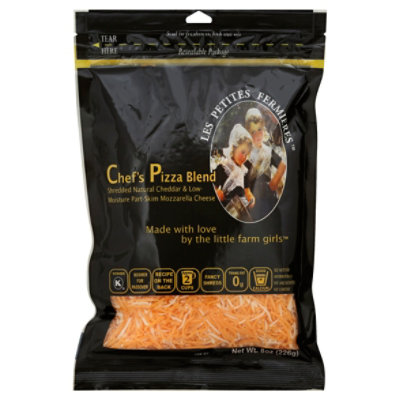 Les Petites Fermieres Cheese Shredded Chefs Pizza Blend - 8 Oz - Image 1