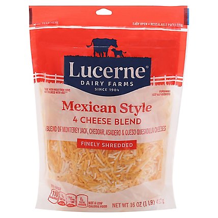 Lucerne Cheese Finely Shredded Mexican Four Cheese Blend - 16 Oz - Image 3