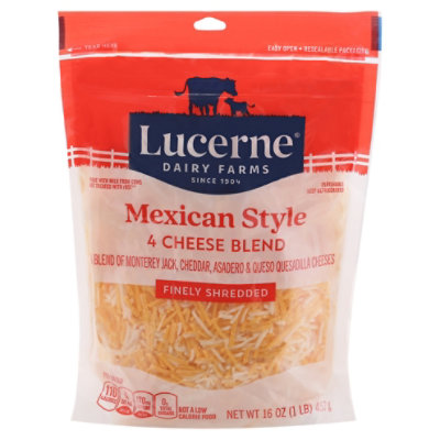 Lucerne Cheese Finely Shredded Mexican Four Cheese Blend - 16 Oz - Image 4