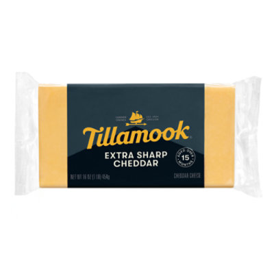 Tillamook Extra Sharp Cheddar Cheese Block - 1 Lb